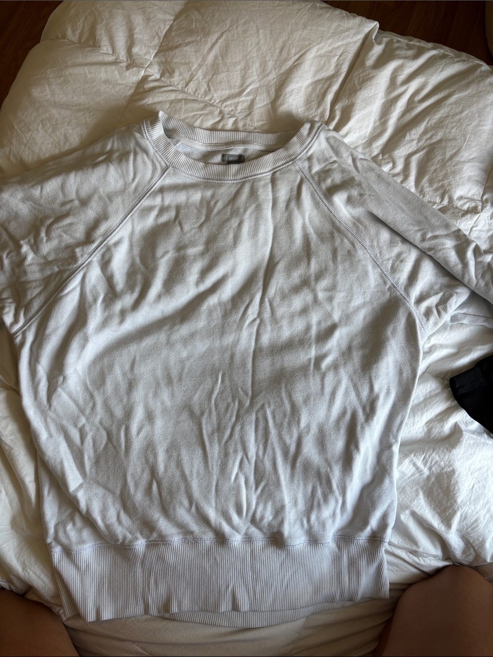Aerie White Classic Crewneck Raglan Sweatshirt Size XS